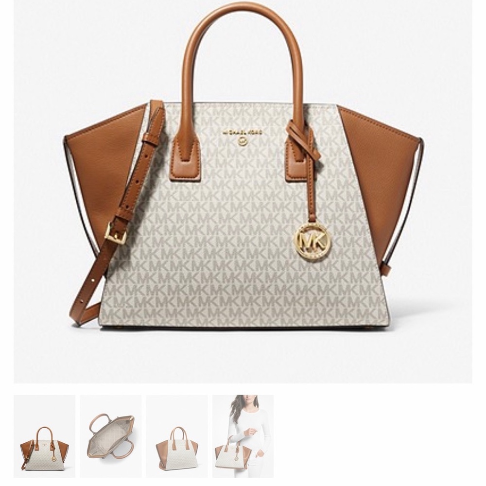 Avril Large Logo Top-Zip Satchel